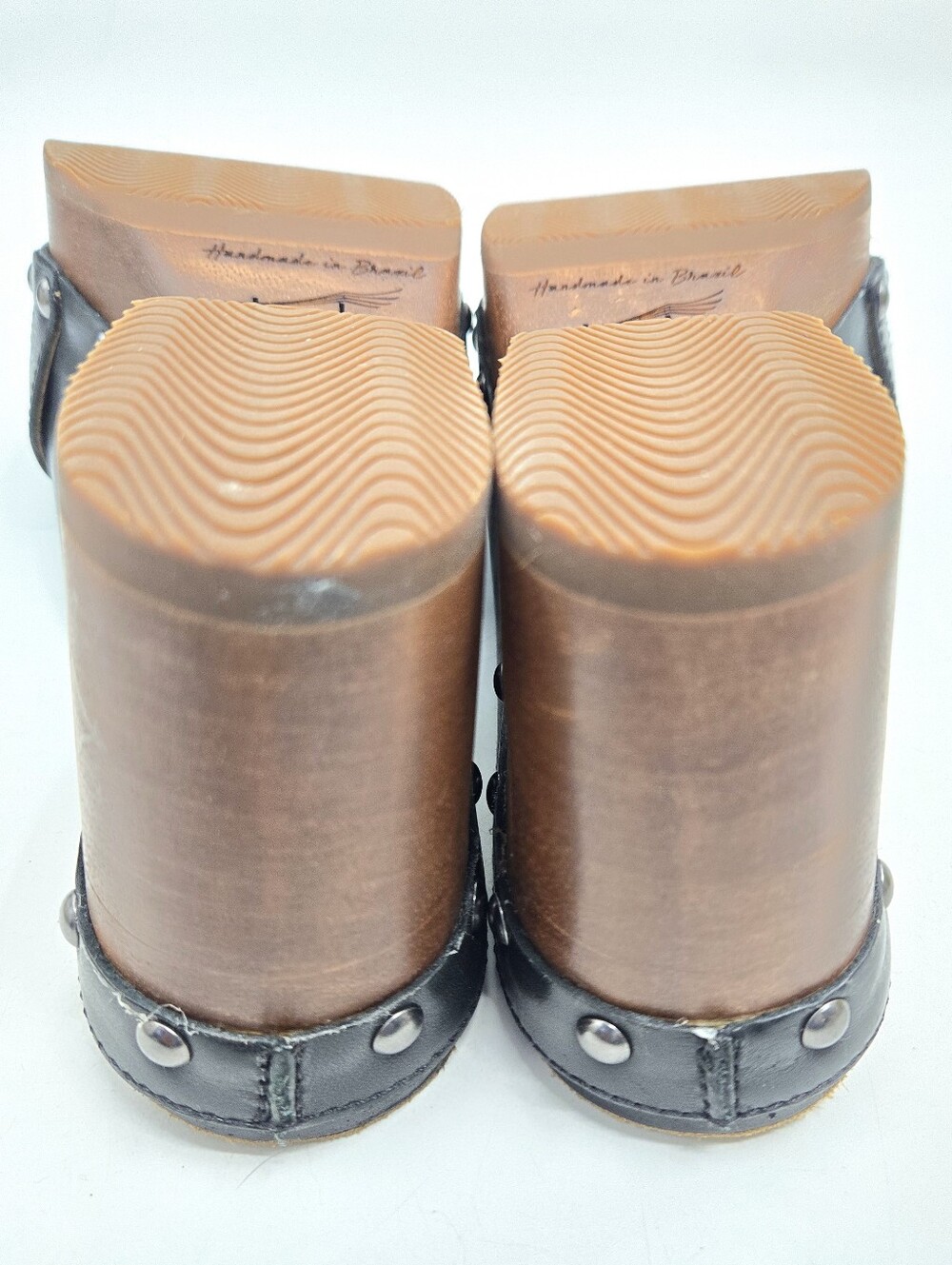 Dansko Adeline Black Leather Studded Wooden Clog Mules - Picture 14 of 14